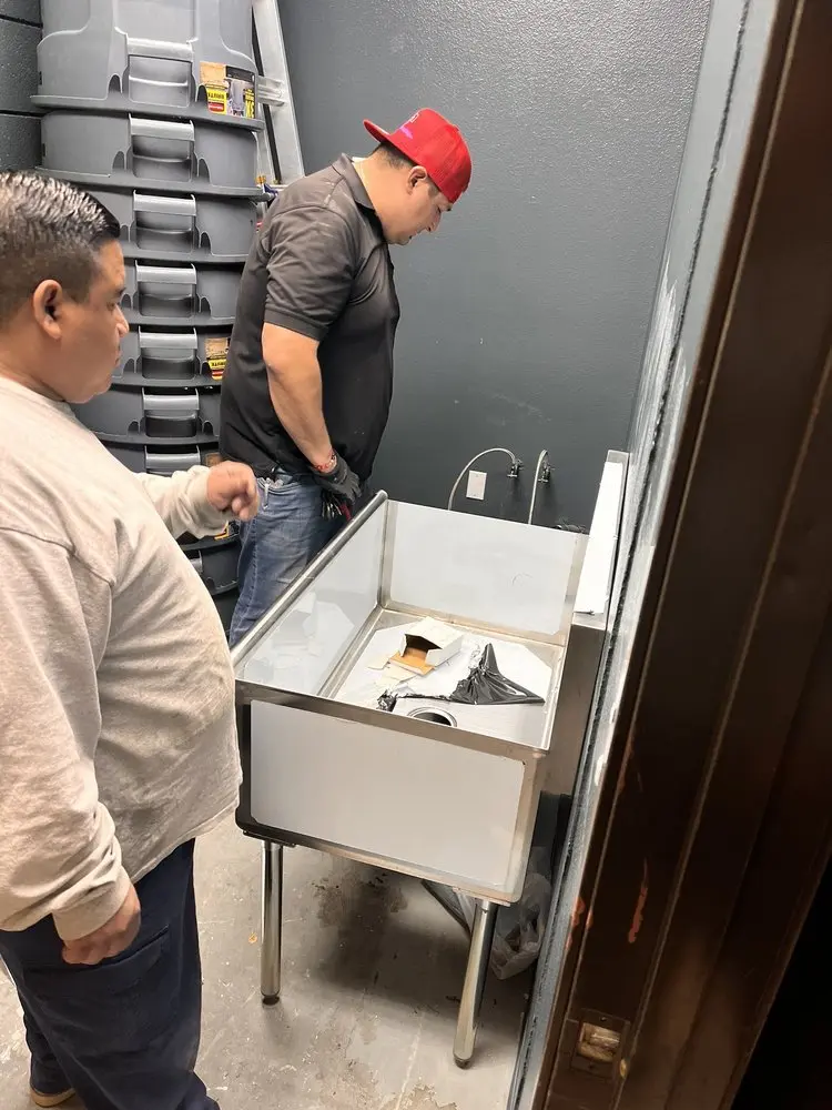 Commercial plumbing and sink installation in Blue Point